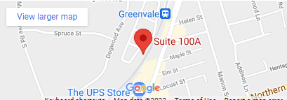 A map of the location of the suite 1 0 0.