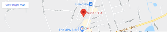 A map of the location of suite 1 0 0.